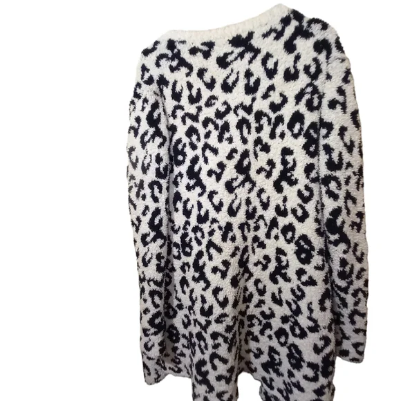 Ugg Phoebe Wrap Cardigan Cheetah Print White/Black Size S - Picture 4 of 6
